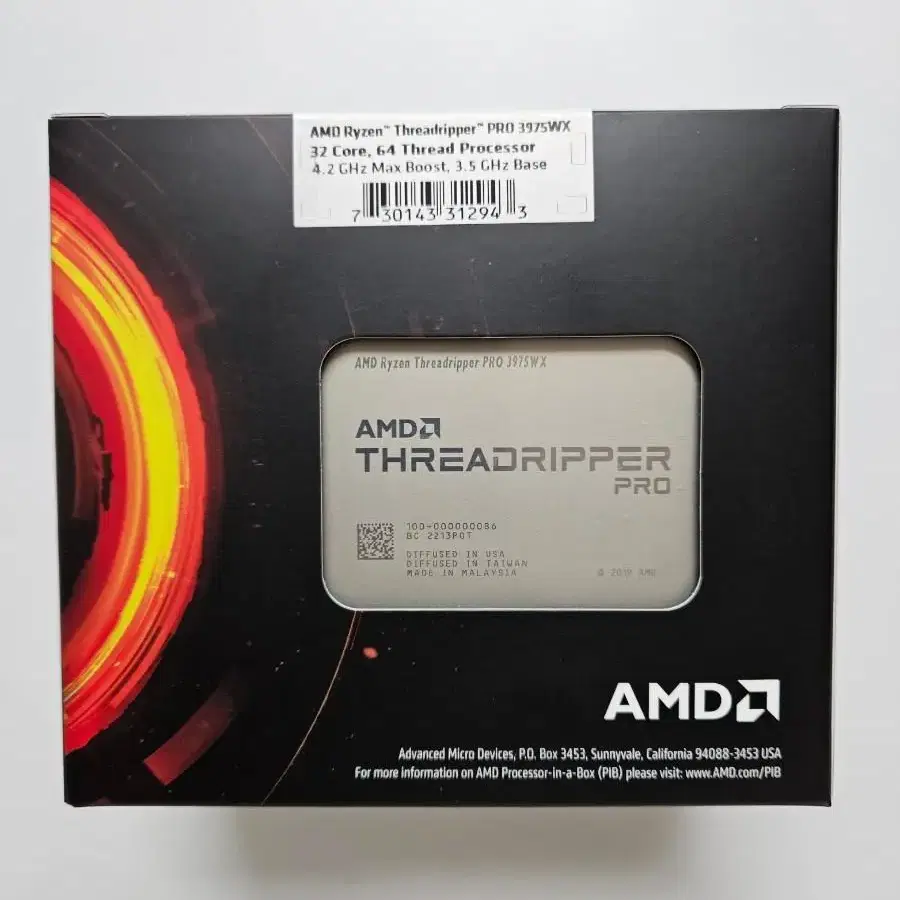 새상품 AMD 라이젠 스레드리퍼 PRO 3975WX 최대클럭4.2GHz