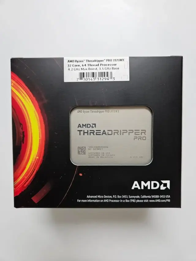 새상품 AMD 라이젠 스레드리퍼 PRO 3975WX 최대클럭4.2GHz