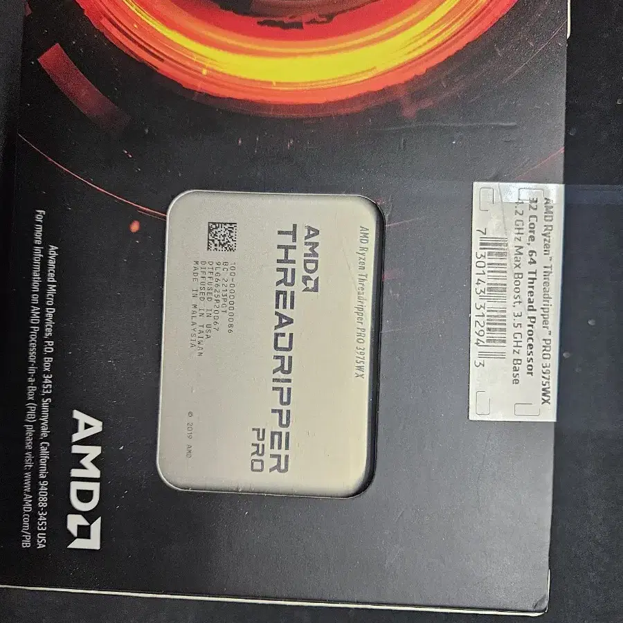 새상품 AMD 라이젠 스레드리퍼 PRO 3975WX 최대클럭4.2GHz