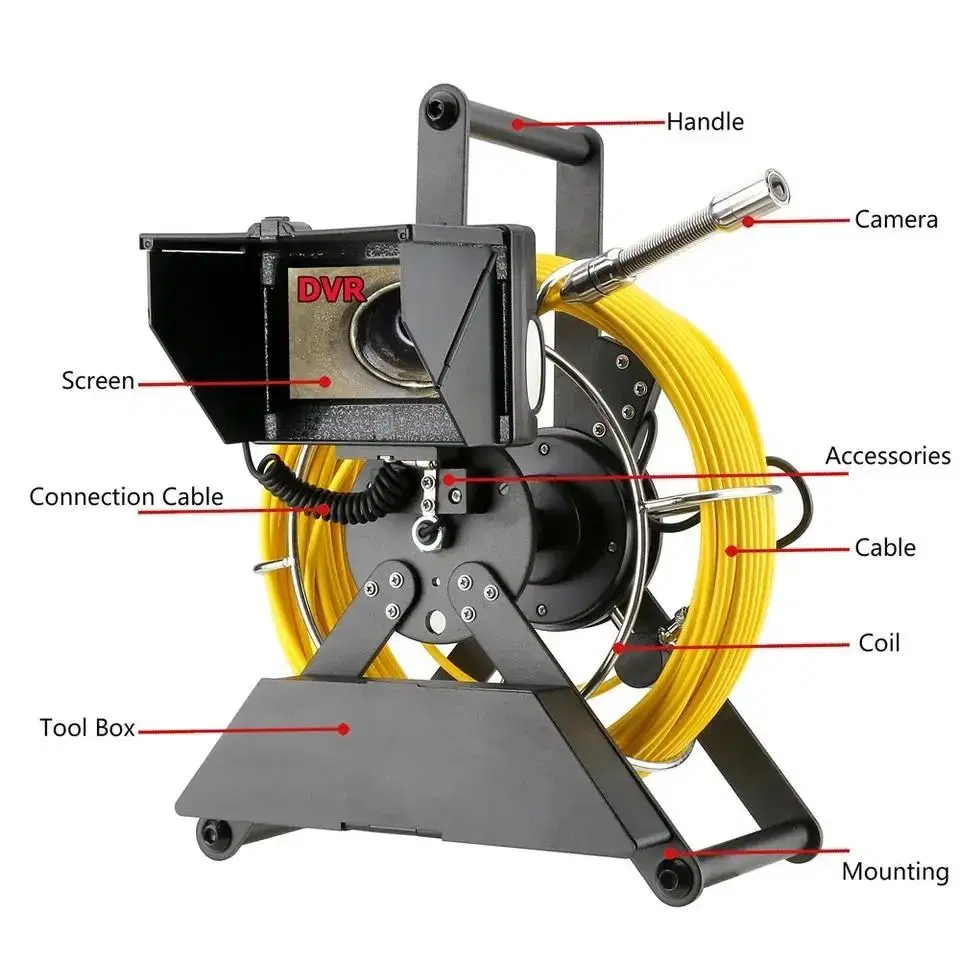 산업용 배수구 하수도 내시경 파이프 검사 카메라 건축 건설