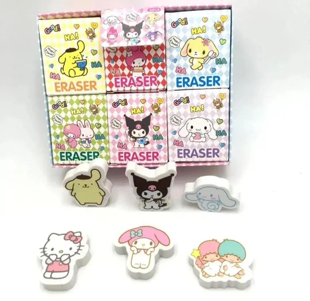 Sanrio Random Eraser Kitty My Melody Cinnamon Roll Pompompurin Kuromi SanrioFriends