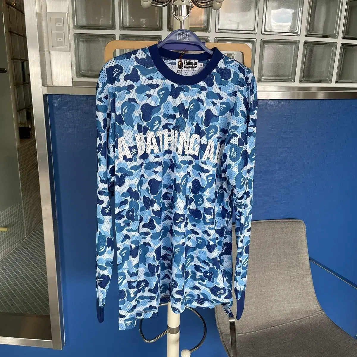 BAPE 베이프 메쉬 롱슬리브 MESH RELAXED FIT