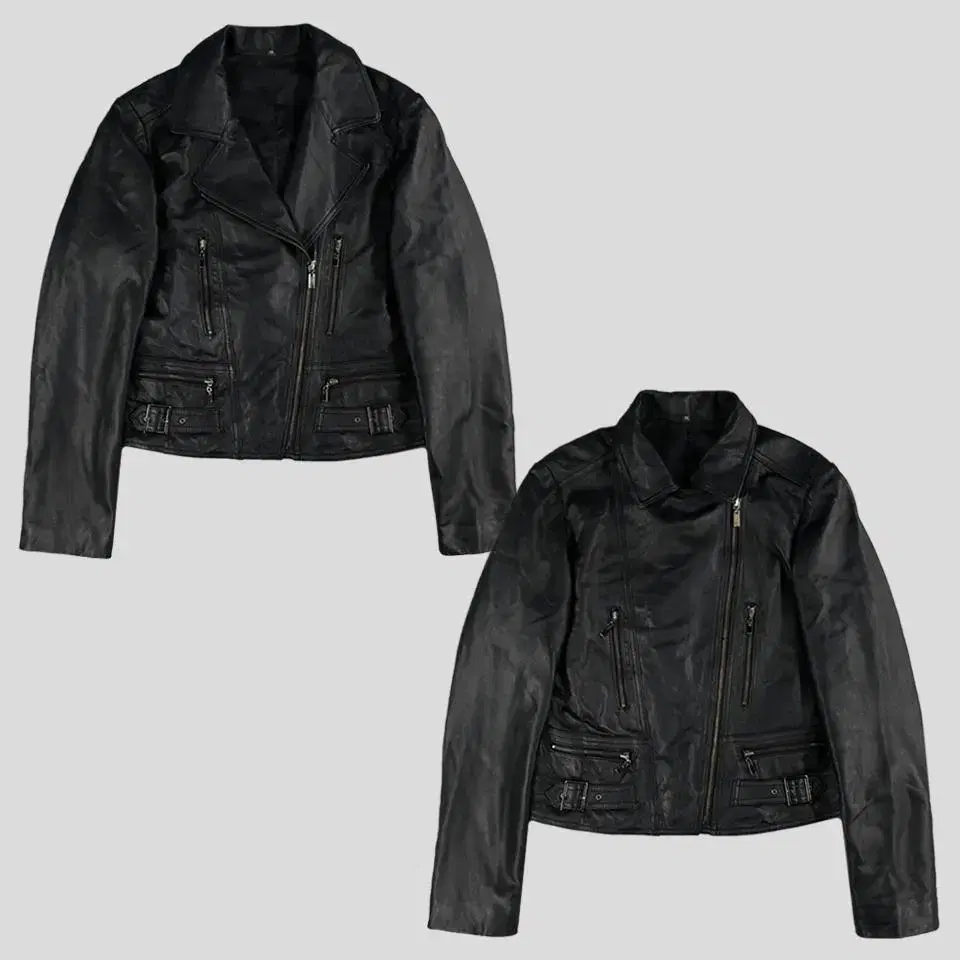 Vintage black lambskin lambskin side cinch single kara neck rider jacket leather jacket ga