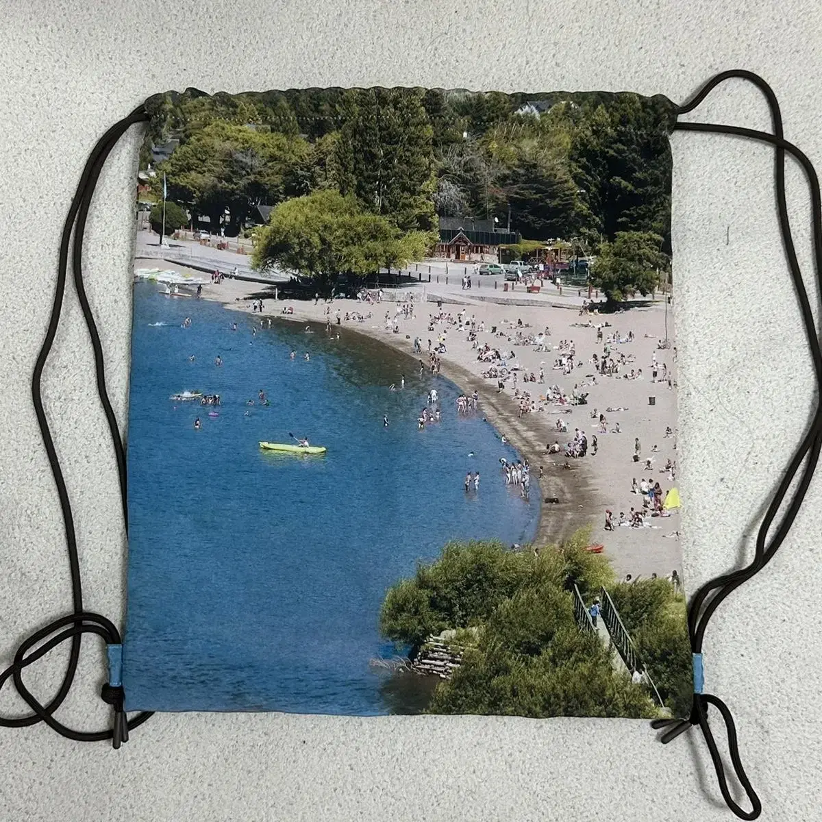 기준 스트링백 Drawstring Sport Bag Beach Print