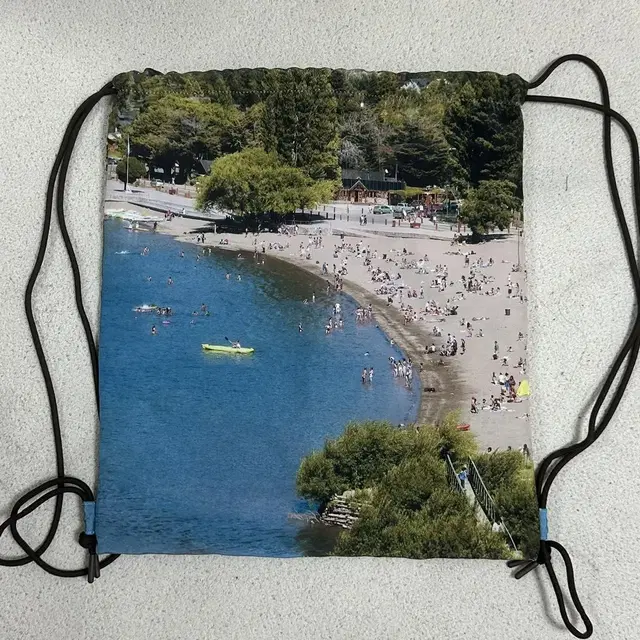 기준 스트링백 Drawstring Sport Bag Beach Print