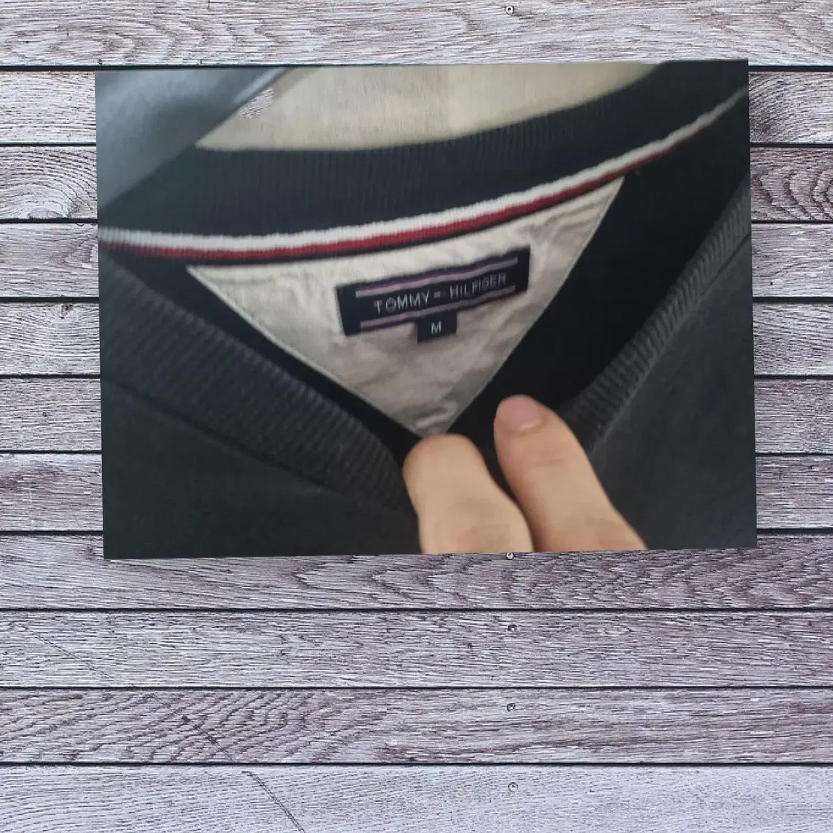 M) Tommy hilfiger 타미힐피거 블랙 맨투맨