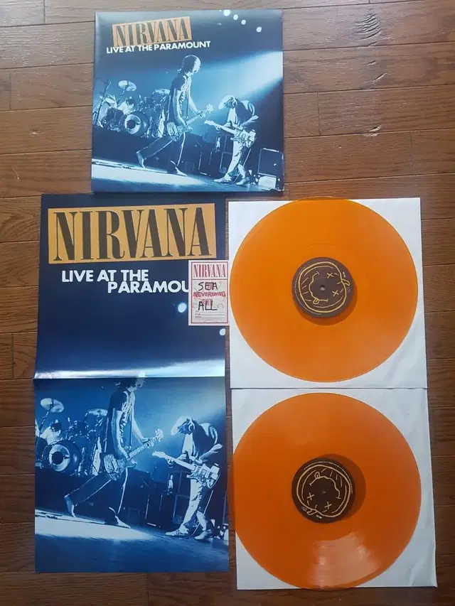 너바나 Nirvana Live 오렌지칼라바이닐 vinyl 2lp 더블앨범