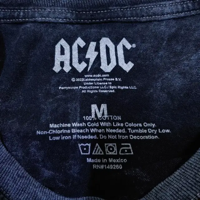 택포) AC/DC 자수 반팔티 M