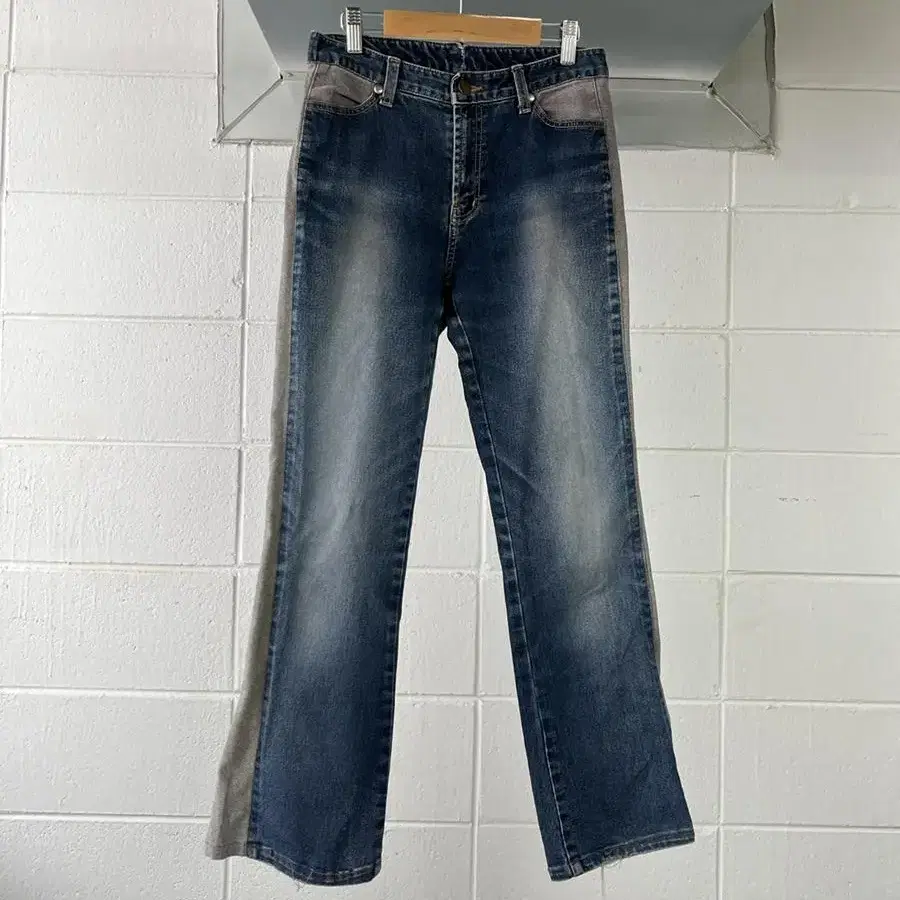 vintage side panel boot cut denim pants