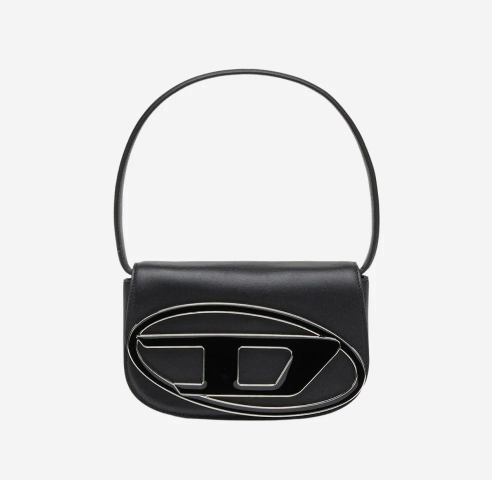 Diesel 1DR Shoulder Bag in Nappa Leather Black