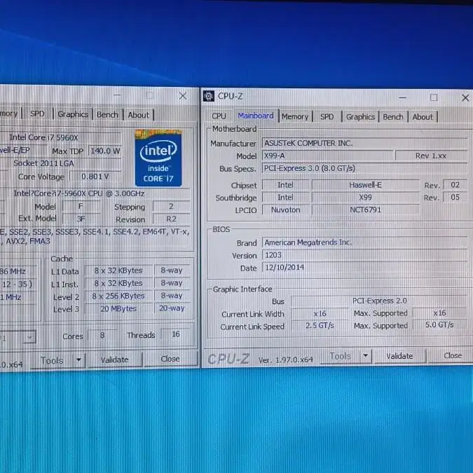 인텔 Core i7-5960X 하스웰-E (2011-V3소켓/X99)