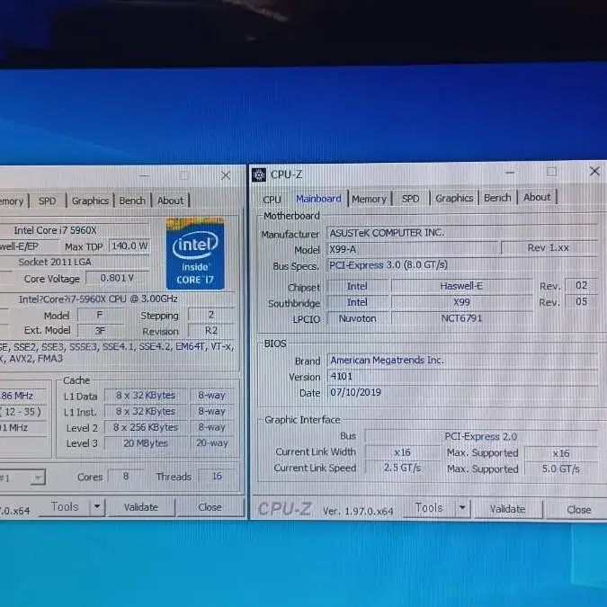 인텔 Core i7-5960X 하스웰-E (2011-V3소켓/X99)