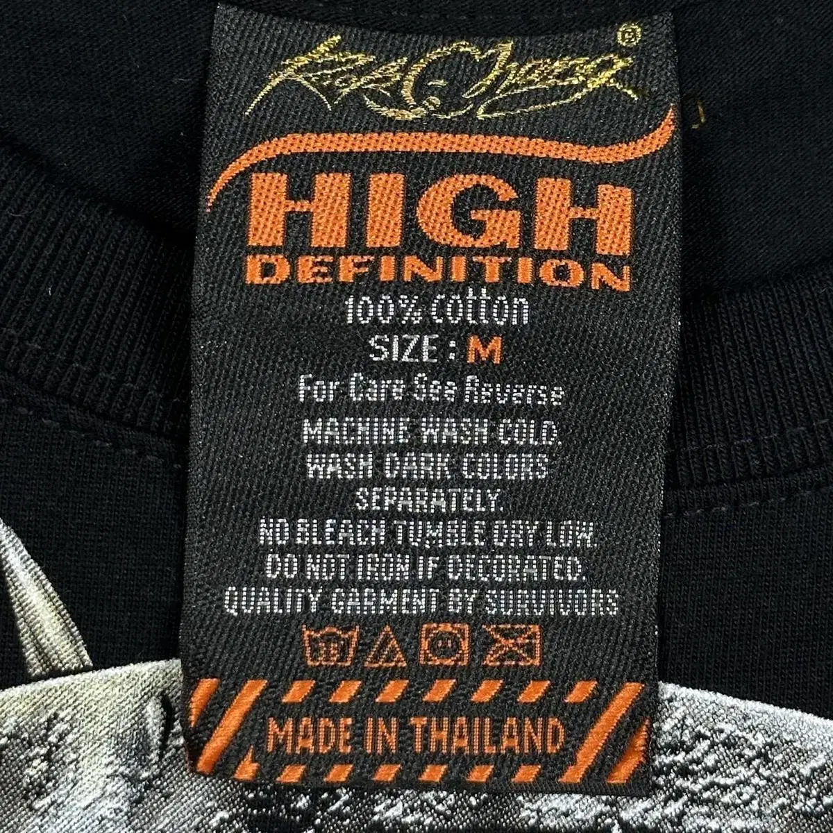 MADE in thailand 블랙 락 반팔 티셔츠 (M)