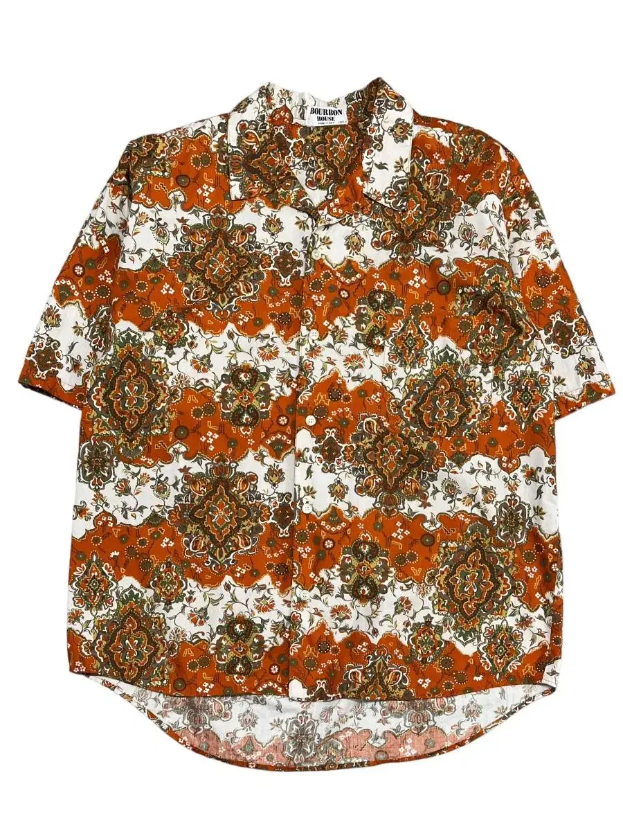 BOURBON HOUSE Vintage patterned short sleeve shirt