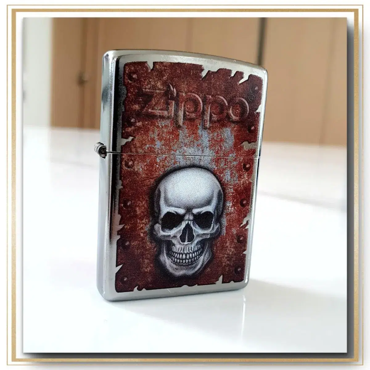 29870 RUSTED SKULL DESIGN 정품 미개봉 새 지포라이터