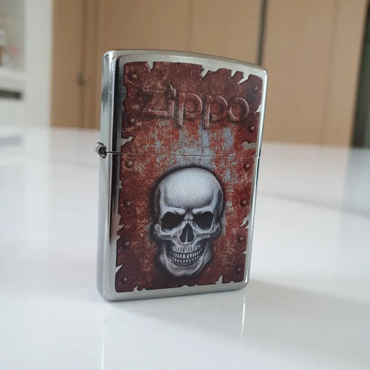 29870 RUSTED SKULL DESIGN 정품 미개봉 새 지포라이터