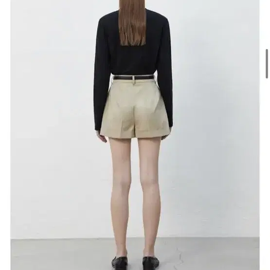 리디피 TURN-UP COTTON SHORTS_BEIGE m사이즈