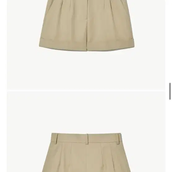 리디피 TURN-UP COTTON SHORTS_BEIGE m사이즈