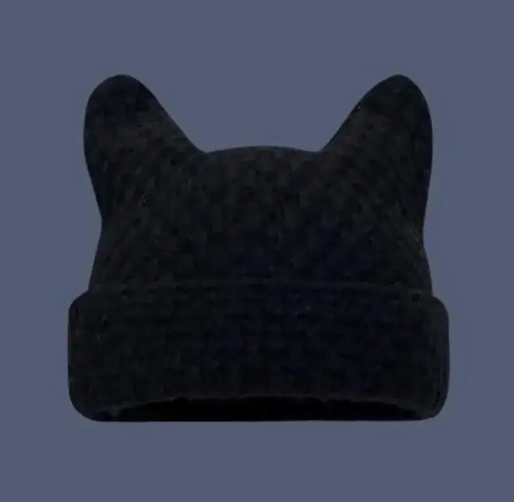 [Communication] y2k cat ears beanie black