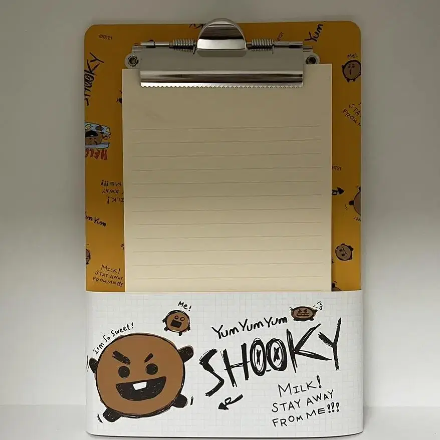 방탄 BT21 슈키 SHOOKY 클립보드 패드세트