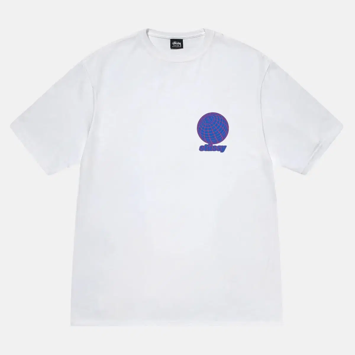 [M,L] 스투시 8볼 그리드 반팔 화이트 / STUSSY 티셔츠