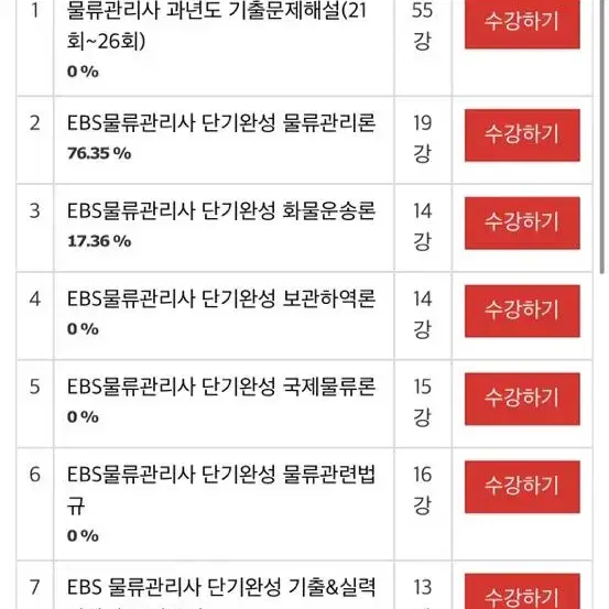 신지원에듀 물류관리사 단기완성 인강 판매