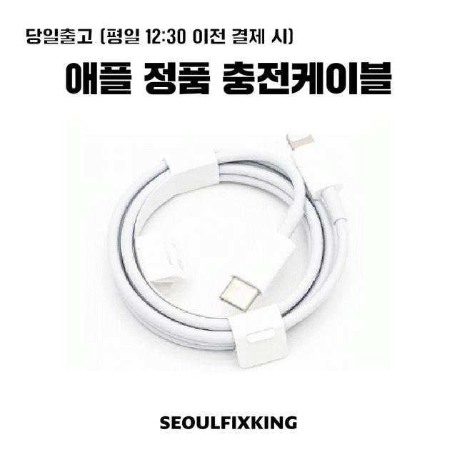 애플 아이폰 정품 충전기 8핀 라이트닝 케이블 USB-A USB-C타입