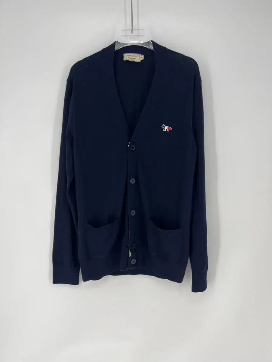 (M)Maison Kitsune Merino Wool Cardigan Navy