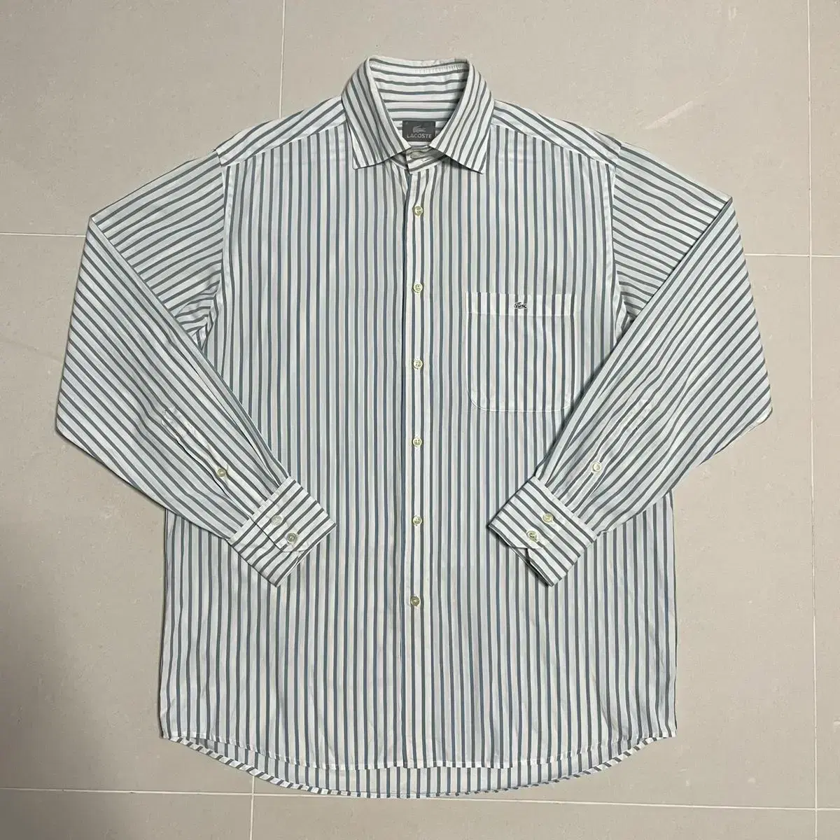 Genuine Lacoste JPN White Rock Stripe Shirt Southern