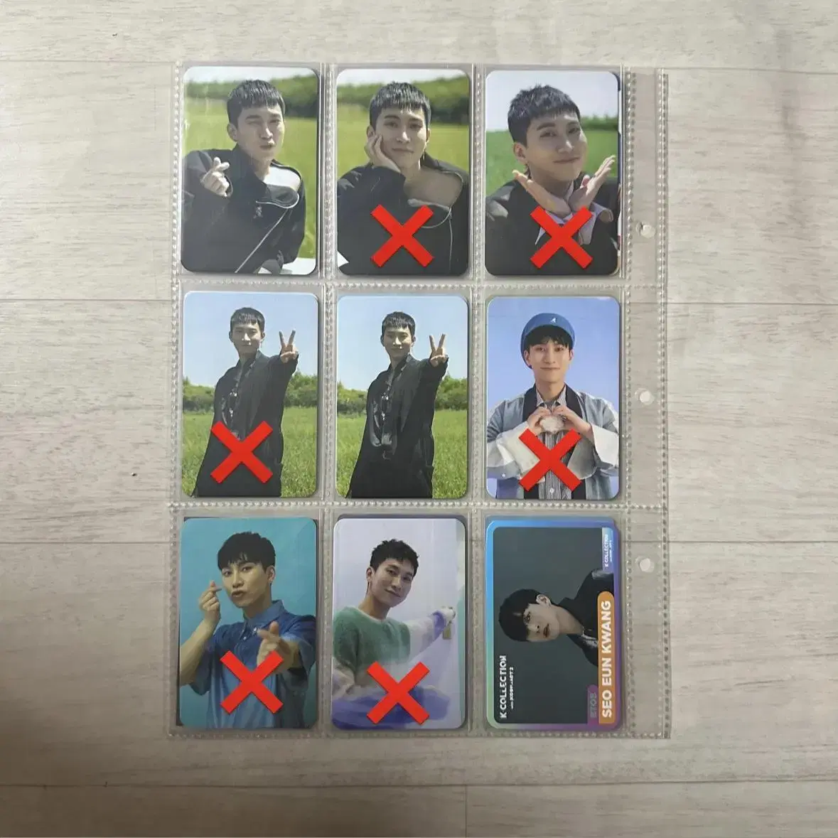 BTOB seo eunkwang sells photo cards (back page)