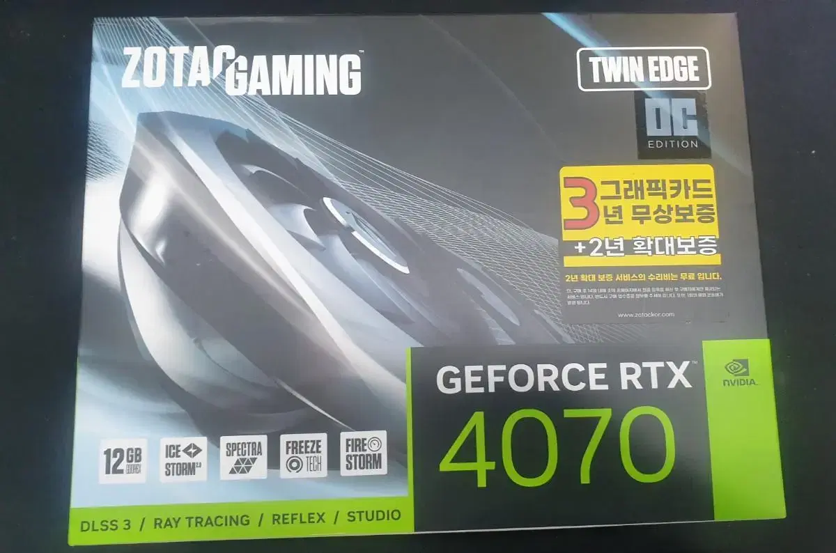 [미개봉새제품] ZOTAC  RTX 4070 OC D6 12G