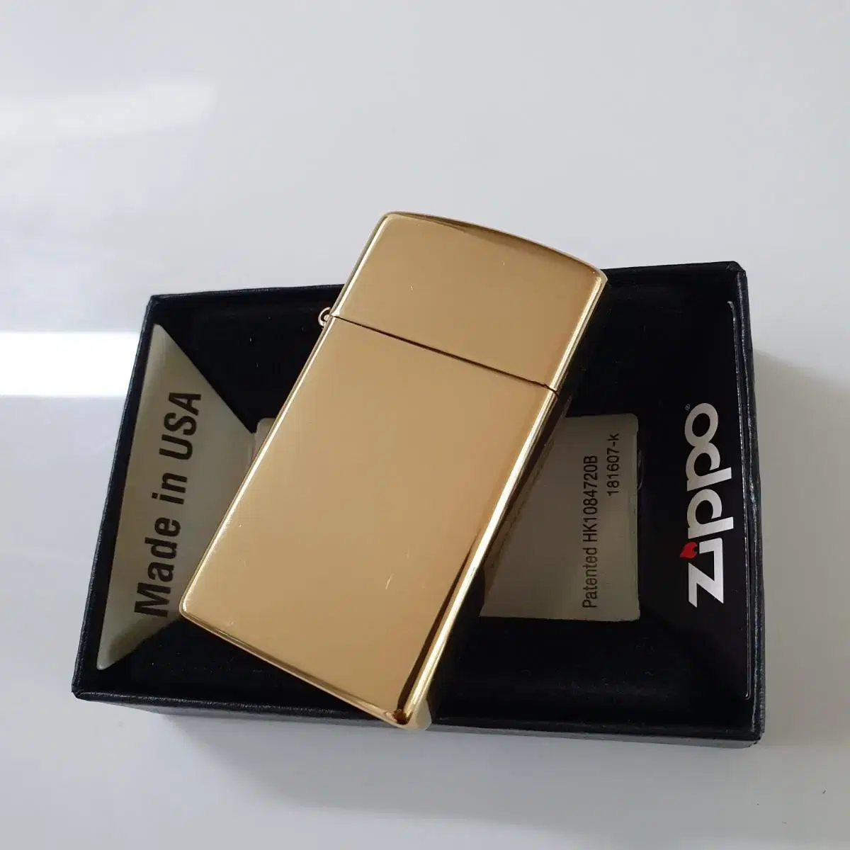 1654B SLIM BRASS WO/S B 정품 미개봉 새 지포라이터