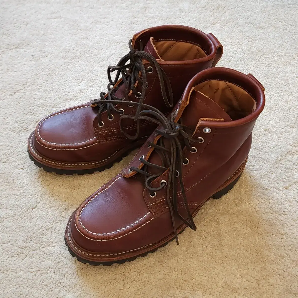 Chippewa Moc Toe Leather Worker Boots USA Handmade Redwing