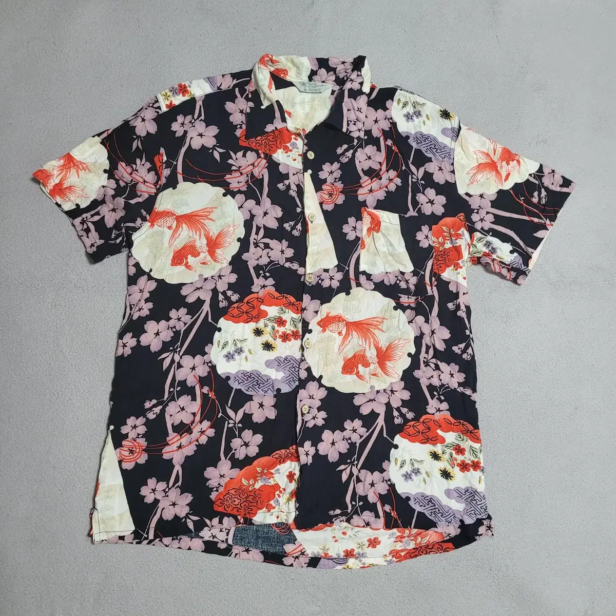 [105] Hawaiian Cherry Blossom Carp Vintage ShirtSouthXL