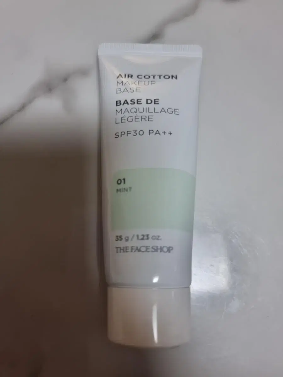 New TheFaceShop Air Cotton Makeup Base Mint 35g (SPF30) Mebe