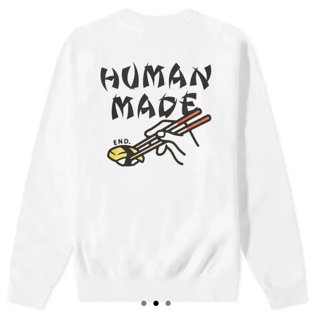 END. x Human made 엔드클로딩 휴먼메이드 스웻 화이트 XL