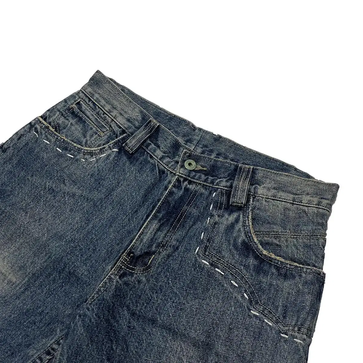 Antik Denim 스티치 반바지