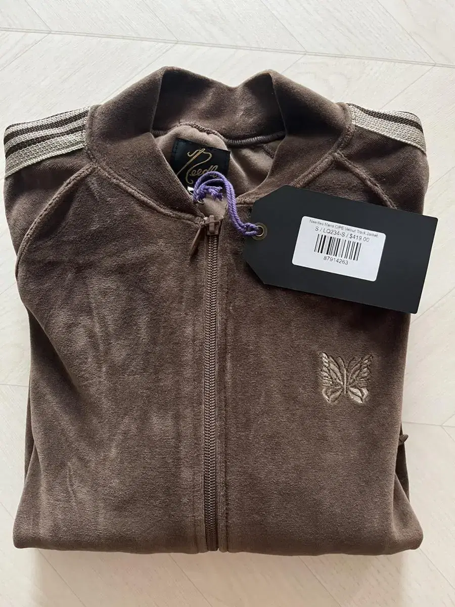 [S] Needles R.C Track Jacket Velour Brown