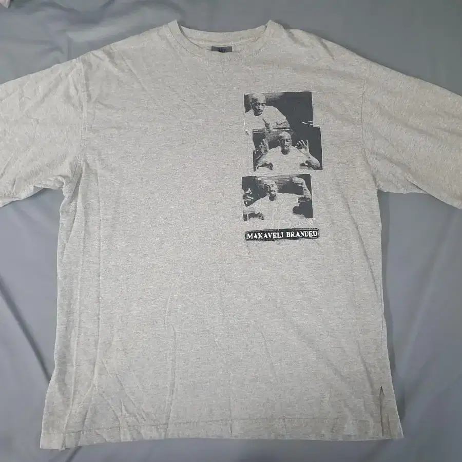 빈티지 Makaveli 90s 투팍 티셔츠 그레이(2XL)