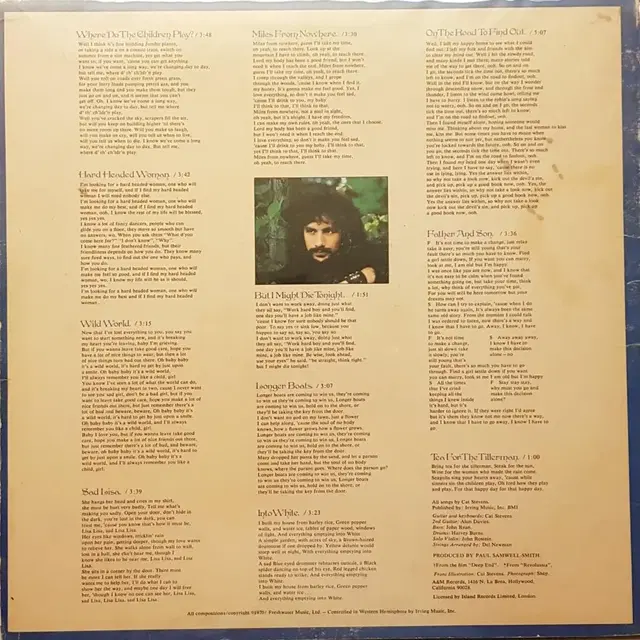 미국원반/Cat Stevens - tea for the tillerman