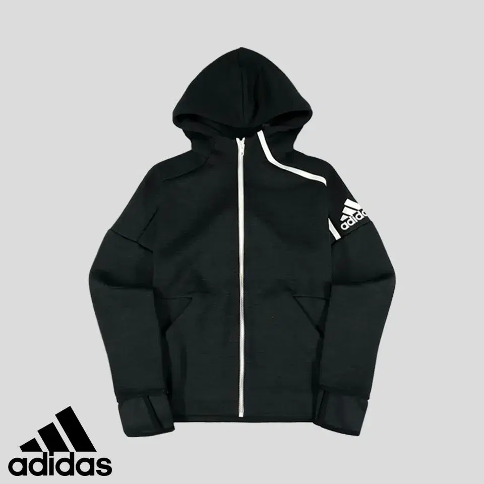 adidas Black White Printed ZNE Climalite Poly Functional Softshell