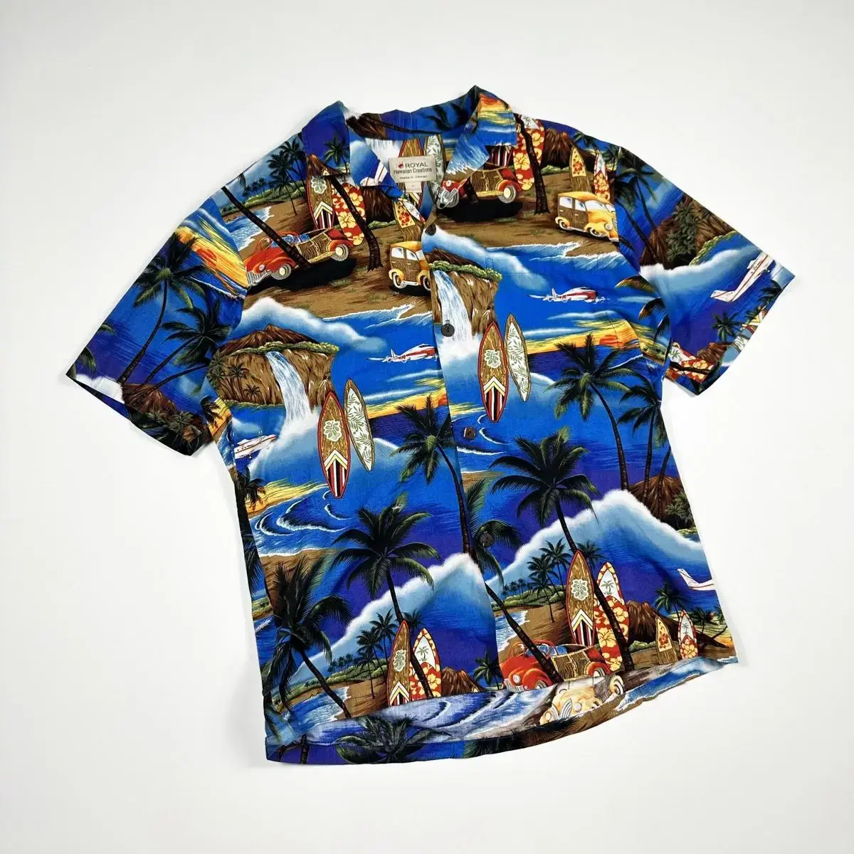 made in hawaii original boxy hawaiian shirt (m)