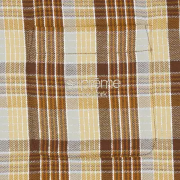 SUPREME METALLIC PLAID S/S SHIRT BROWN | 브랜드 중고거래 플랫폼