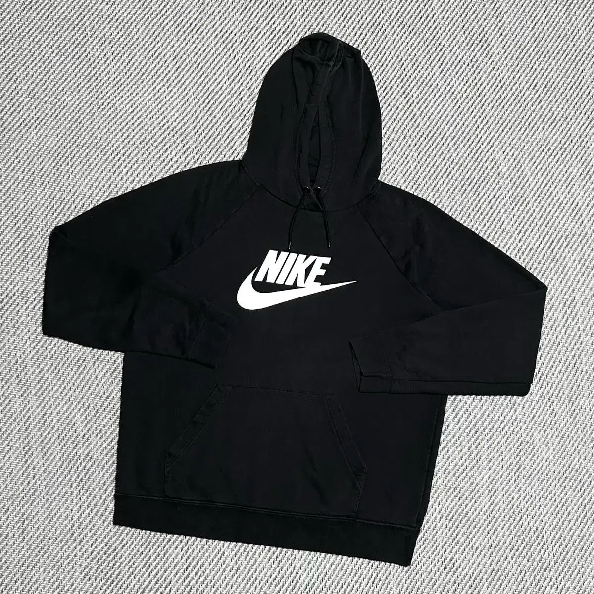 [ M ] Nike Big Logo Black Cotton Hoodie