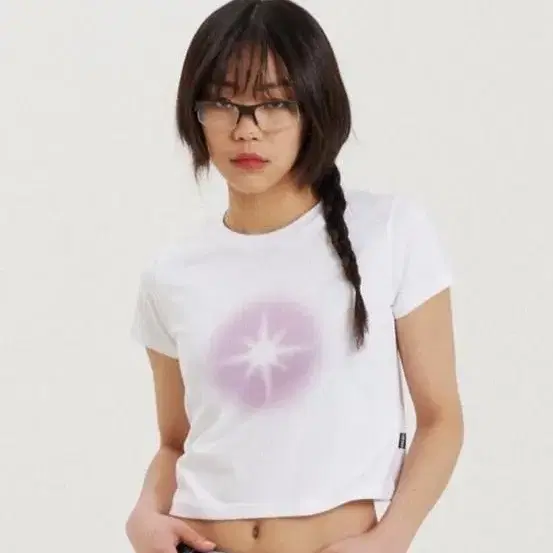 파코 FAVICON BRUSHED CROP TEE WHITE 크롭티셔츠