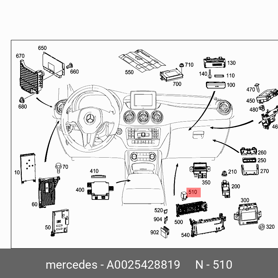 벤츠 퓨즈박스 릴레이(정품 미사용)A0025428819