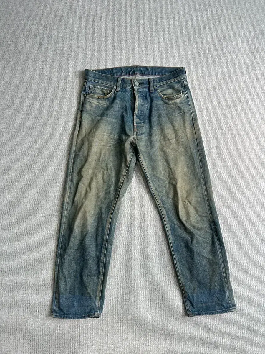 Ordinary Fit Washed Denim Pants 30