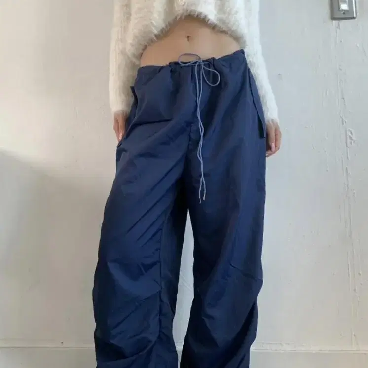 Nylon string pants / BLUE