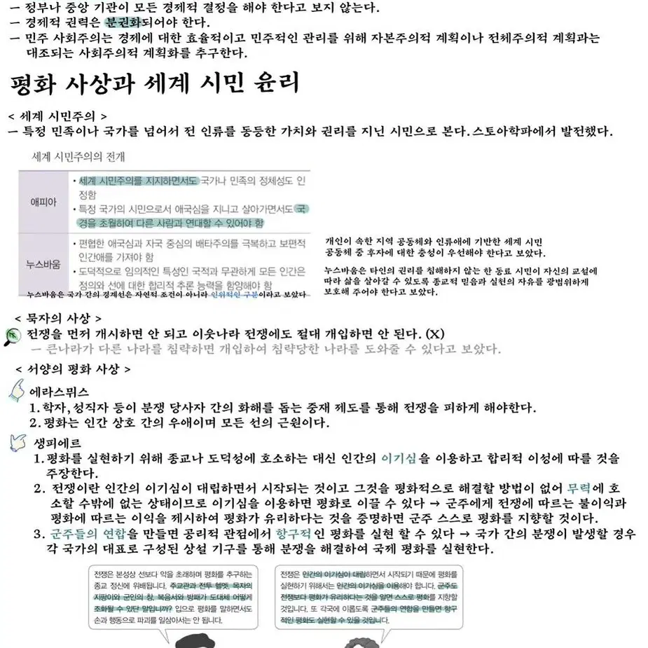 수능특강 생윤+윤사 필기 pdf