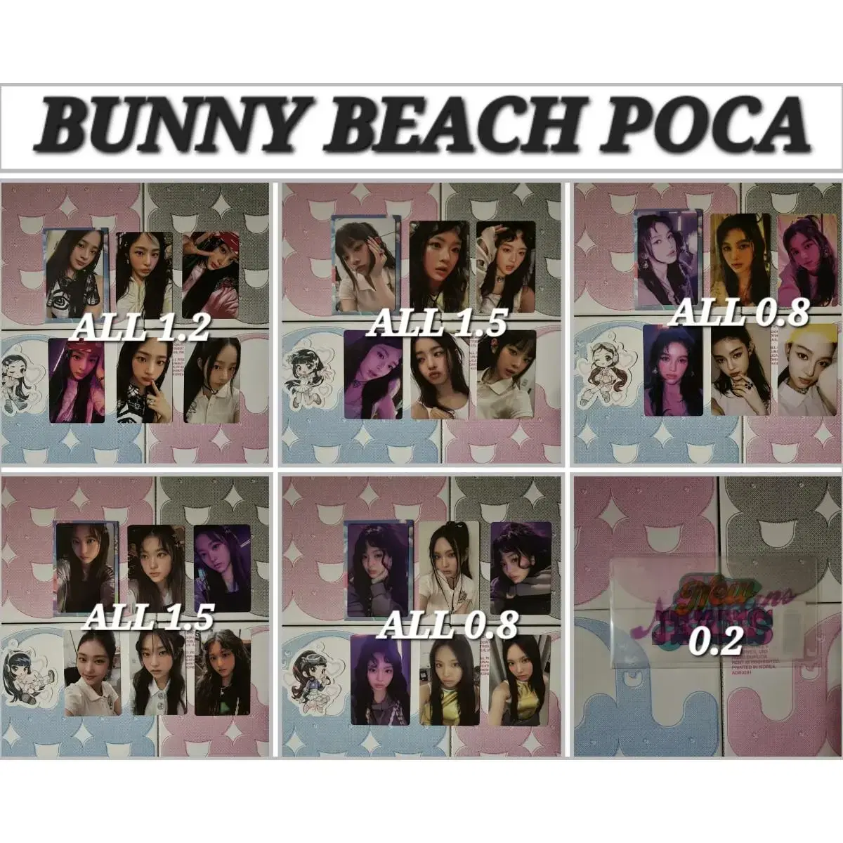 new jeans getup photocard bunini beach bulk set minji hani danielle haerin hyein organization wts sell